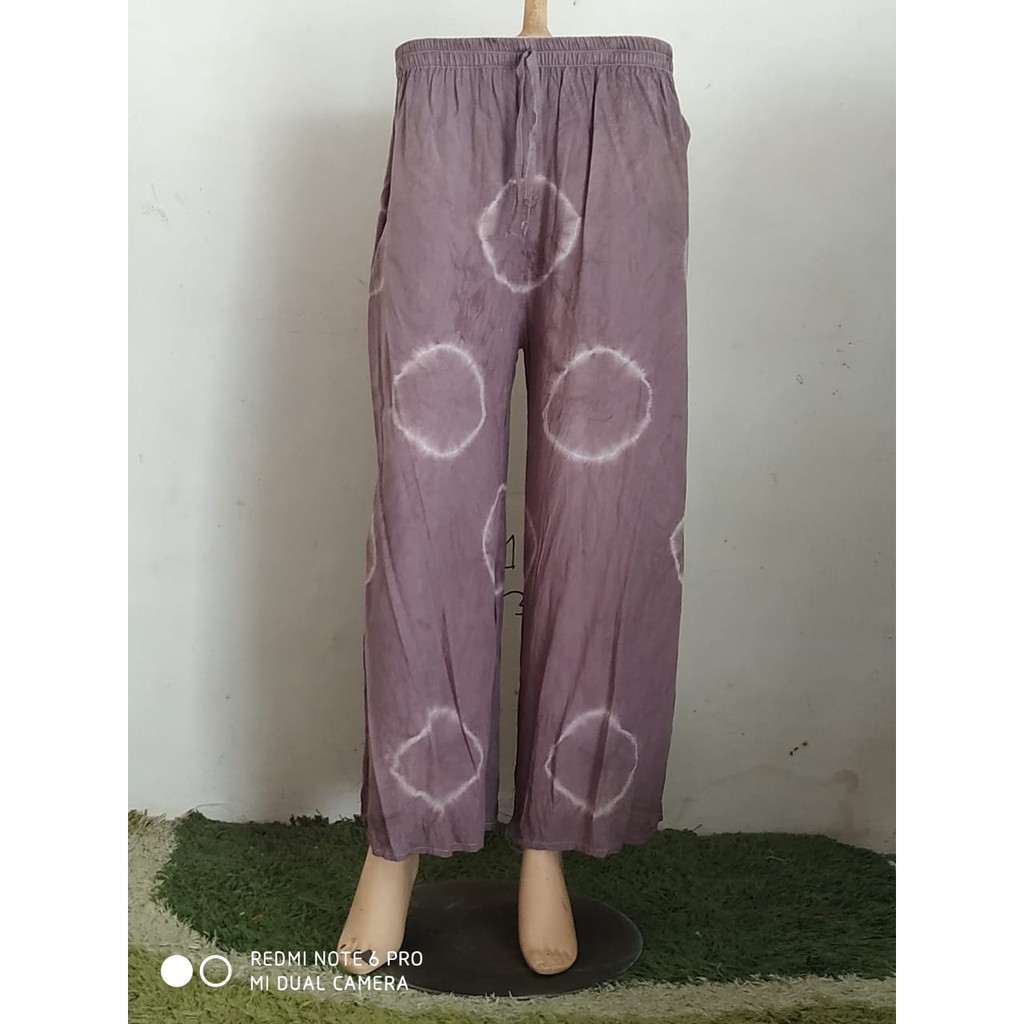 Celana Kulot Panjang XXL Tali Tie Dye Smoke Bali