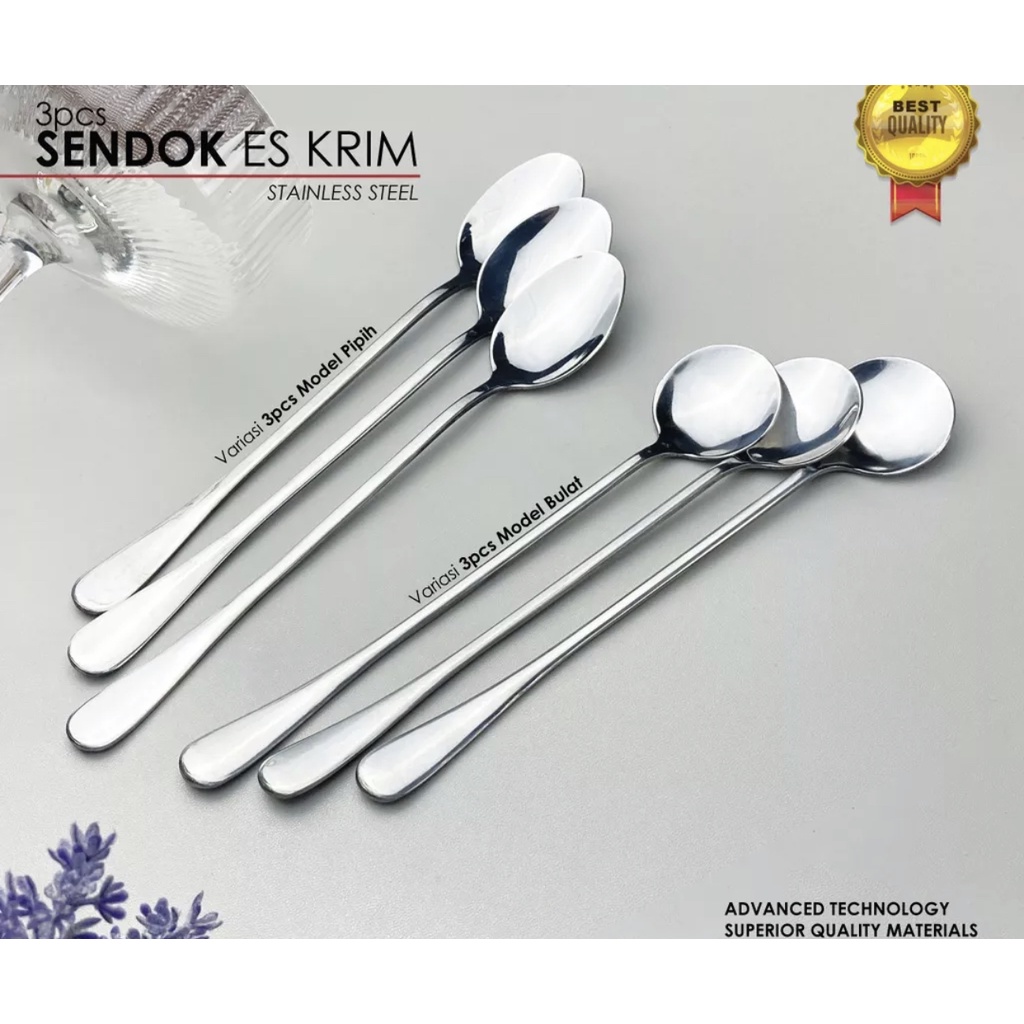 [BISA COD] PROMO Sendok Es Panjang Stainless Tebal Sendok Dessert Sendok Bulat Sendok Oval Sendok Panjang Sendok Korea Sendok Hotel Kekinian Murah