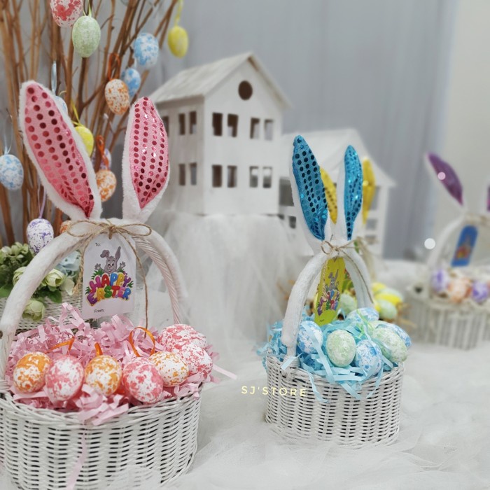 

Easter bunny eggs basket hampers anak kado hadiah paskah lucu