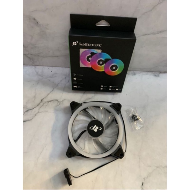 Fan Casing Aura RGB / Fan Case Indobestlink Aura RGB/ Fan aura RGB 12inc/ fan cpu rgb/ fan rgb bagus