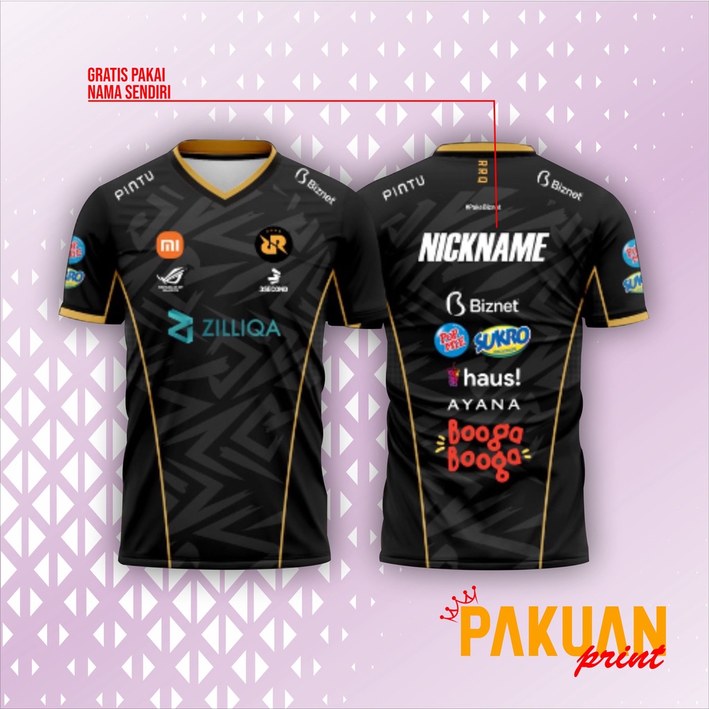 JERSEY RRQ S10 JERSEY GAMING JERSEY FREE CUSTOM NICKNAME