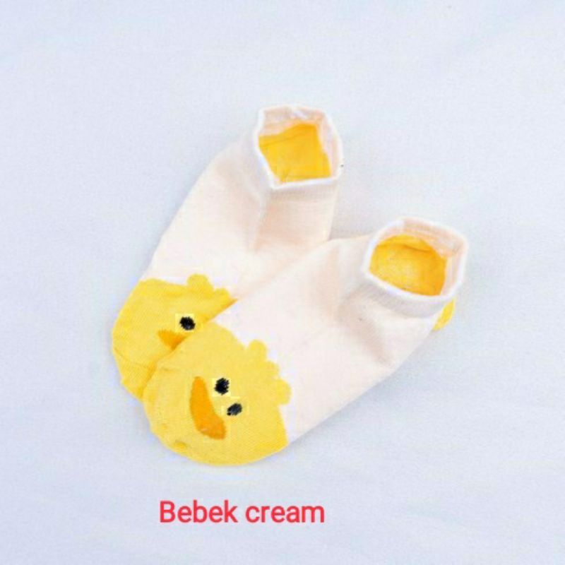 Kaos kaki ankle cute semata kaki-Bebek cream