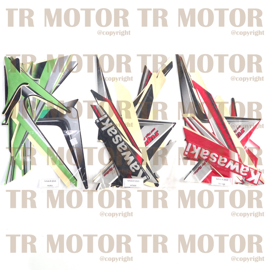 Stiker Motor Ninja R 2010 Sticker Striping Lis Full Set Motor