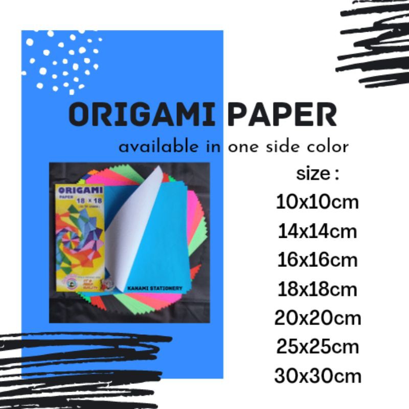 

Kertas Origami Paper Satu Sisi Warna 10color & 50sheets [10cm,14cm,16cm,18cm,20cm] Asturo.