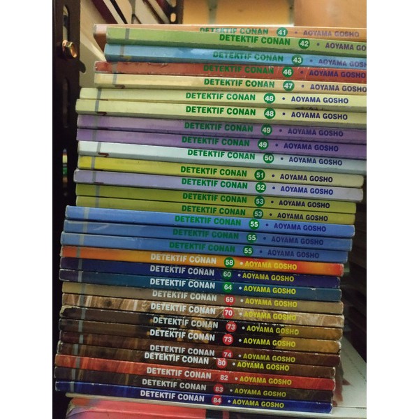 

Detektif Conan No. 1, 3, 10, 16, 28, 29, 31-35, 38-41