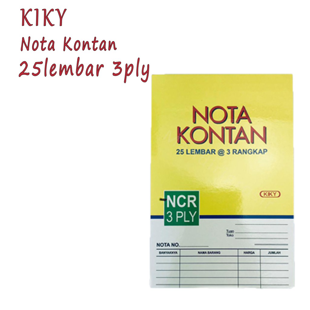 Nota Kontan *Kiky * Nota Kecil * 25lembar 3ply