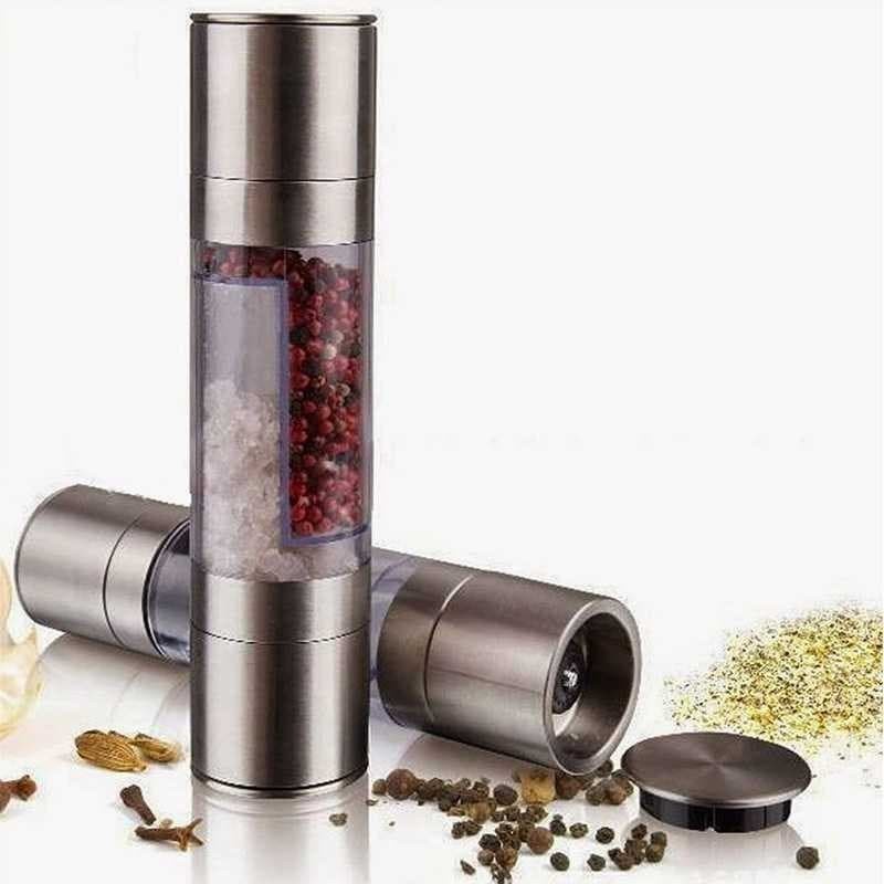 Salt-Pepper Grinder-Botol Penggiling Lada Hitam Merica dual slot