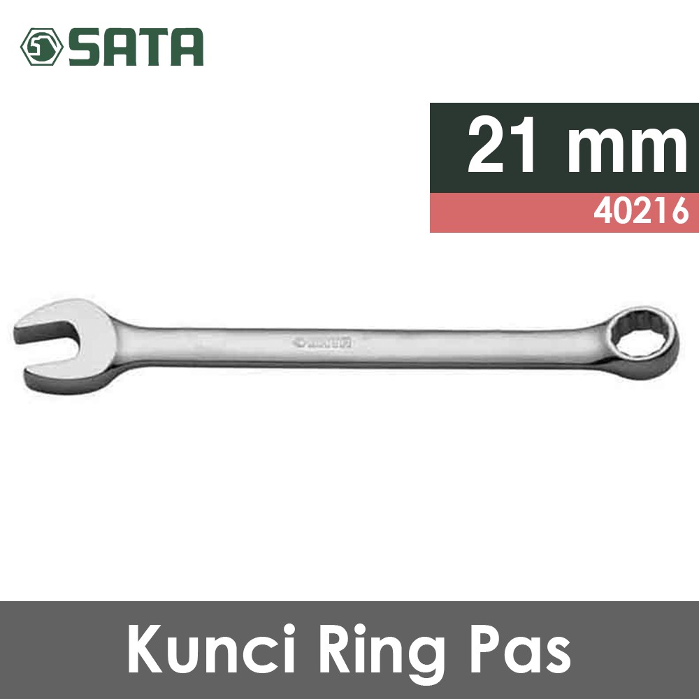 Combination Wrench 21 mm 40216 Kunci Ring Pas SATA TOOLS