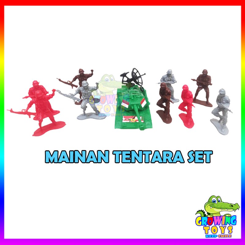 [GROWING.TOYS] MAINAN EDUKASI ANAK JADUL PLASTIK TENTARA PERANG ARMY SOLDIER