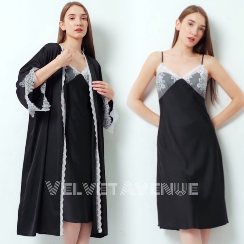 Kimono Silk Satin Premium Panjang Kimono Hijab Muslimah Victoria