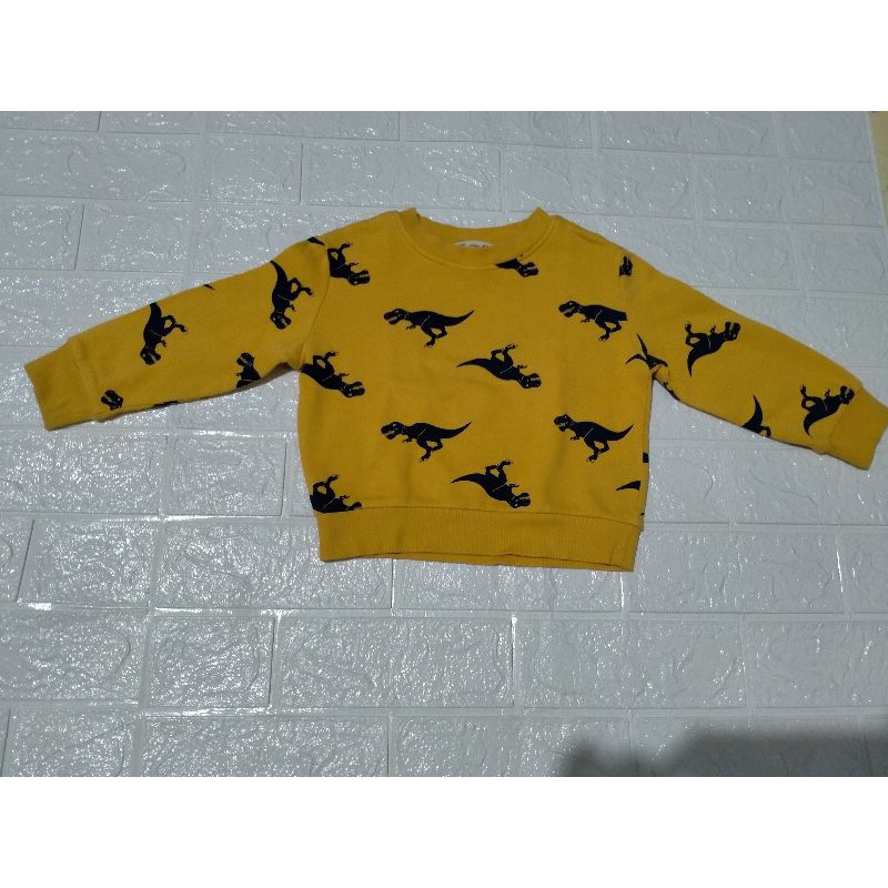 Preloved Like New Sweater H&M Baby Dino Preloved Sweatshirt HnM Baby Preloved Sweater Anak Dino H&M 