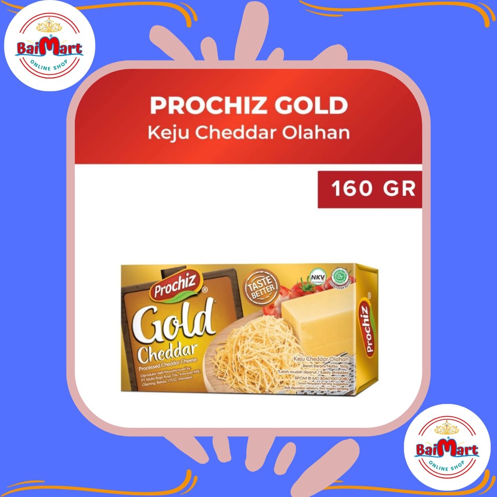 

PROMO MURAH KEJU PROCHIZ GOLD 160 GRAM KEJU CHEDDAR