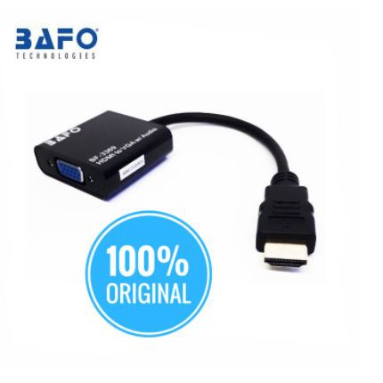 Converter Hdtv to vga audio 3.5mm cable adapter bafo 1080p full hd for pc laptop ps dvd bf-3369 - konverter hdtv to vga bf3369