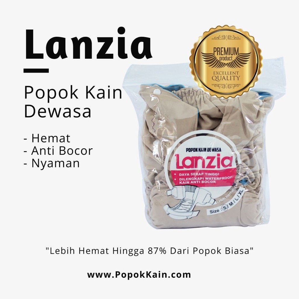 Popok Kain Dewasa Cuci Ulang Lanzia XXL