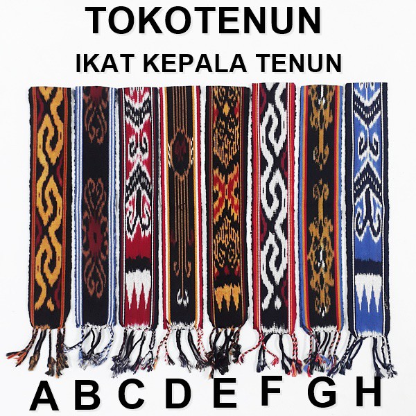 Ikat Kepala, Syal, Scarf Leher | Kain Tenun Etnik Jepara, Toraja, Dayak Kalimantan, dan Sumba NTT