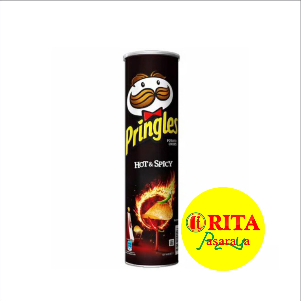 Promo Harga Pringles Potato Crisps Hot & Spicy 107 gr - Shopee