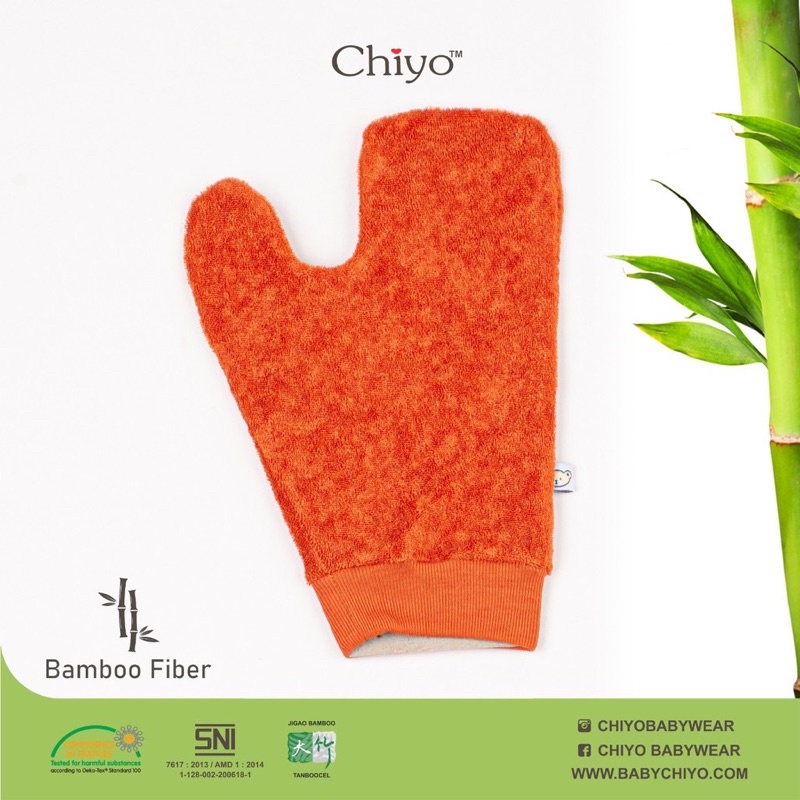 Washlaf CARTERLOVE &amp; Chiyo BAMBOO 1 Pcs Washlap Mandi Bayi / Chiyo Washmitt/ Chiyo Washlap Tangan