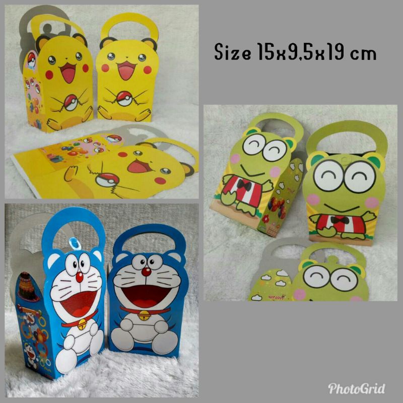 Tas ulang tahun snack Karakter kartun lucu TAS KERTAS TEBAL anak songgong perempuan laki-3