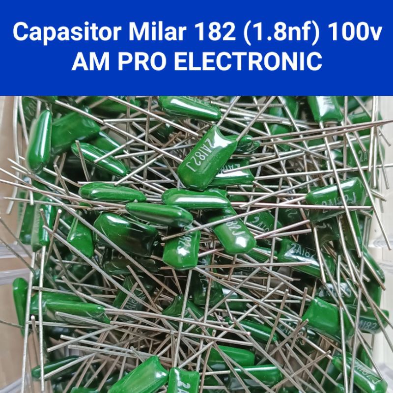 Kapasitor Milar 182 100v 1.8nf Capacitor Mylar 1n8 0.0018uf