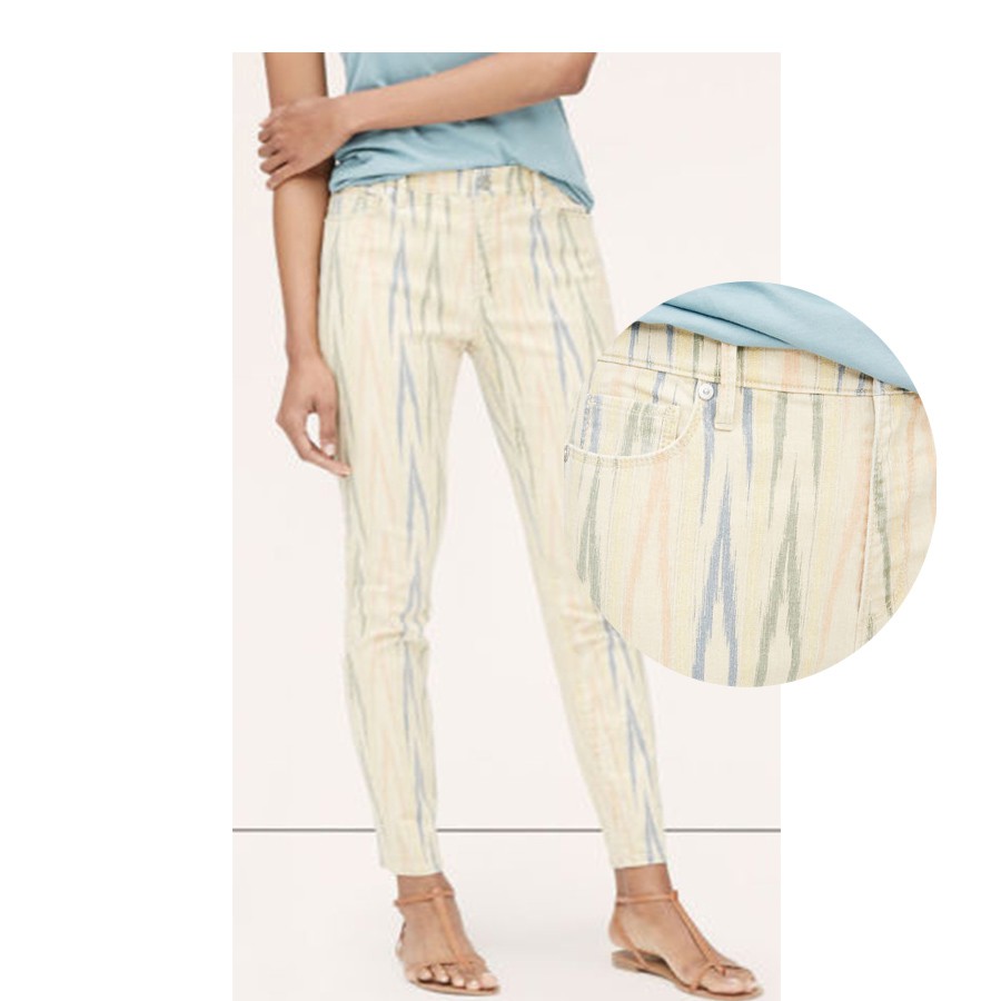 Loft Ikat Print Skinny Pants