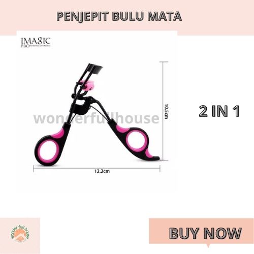 Penjepit Bulu Mata Imagic 2in1 Pelentik Dengan Sisir Eyelash Curler