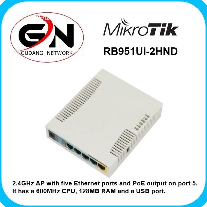 MIKROTIK Router Wireless RB951Ui-2HND/ RB 951UI / MIKROTIK 951UI
