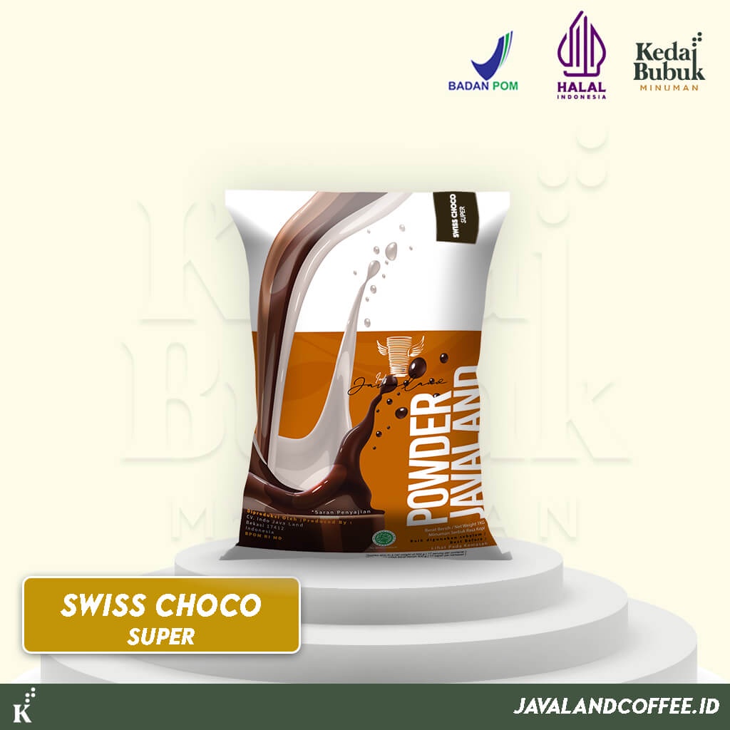 Javaland Bubuk Minuman Rasa Swiss Choco / Coklat 1Kg - Super Plain | Bubble Powder Drink Boba | Choco Swiss