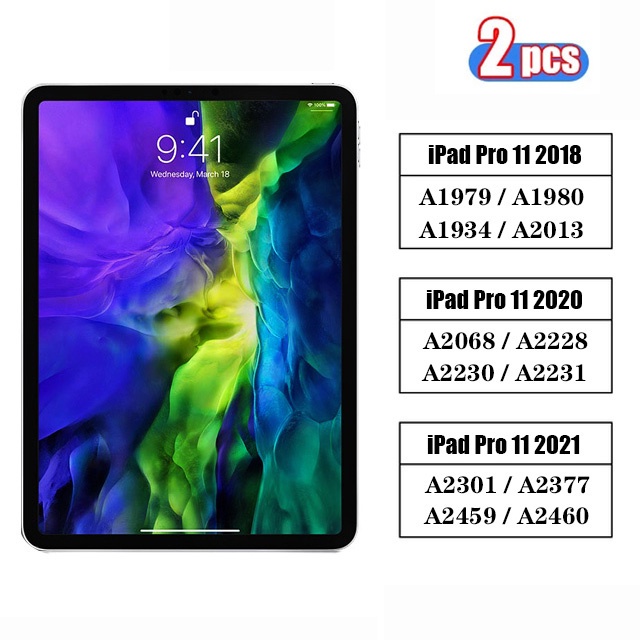 (2 Pak) Pelindung Layar Tempered Glass Untuk Apple iPad Pro 9.7 10.5 11 2016 2017 2018 2020 2021 3th Generation 2