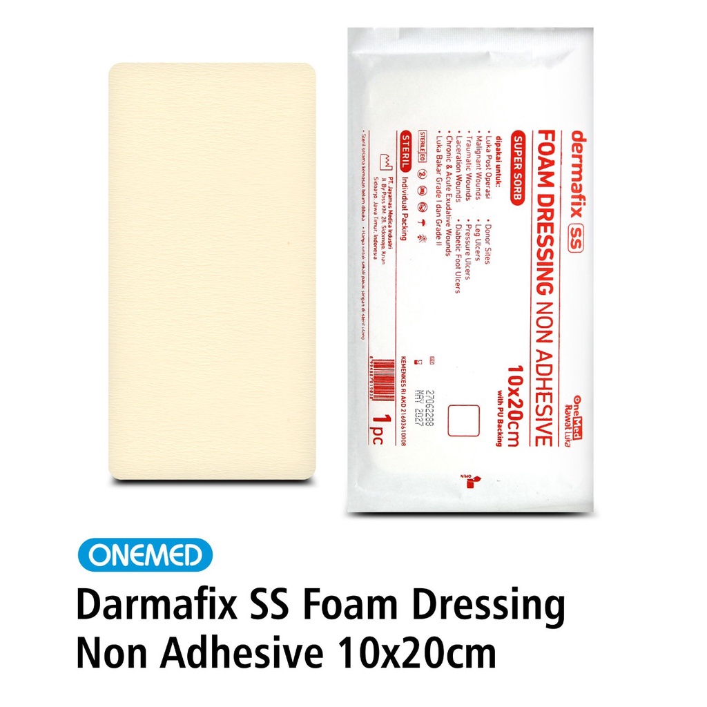 Dermafix SS Foam Dressing Non Adhesive 10 x 20cm OneMed 1 Pcs