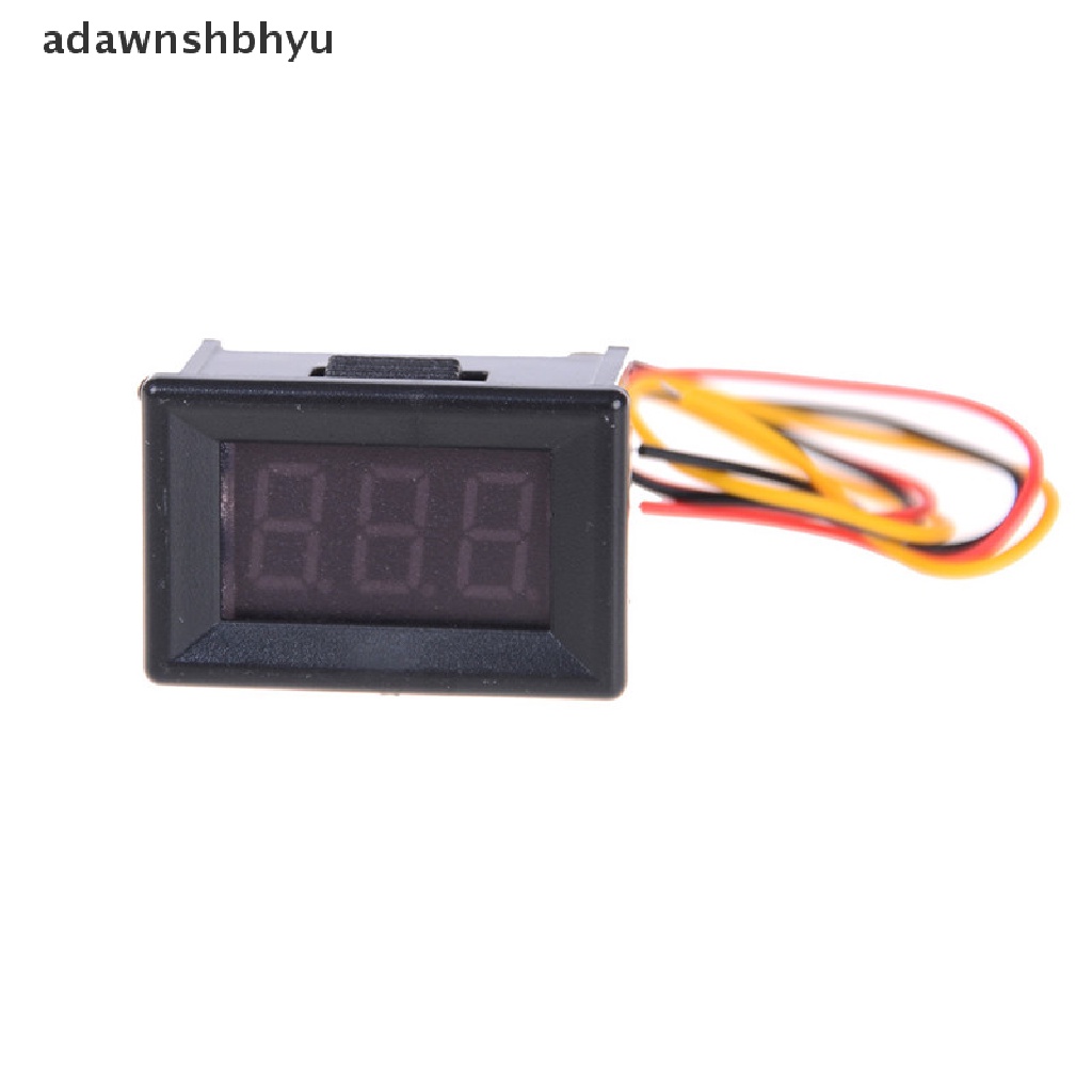 Adawnshbhyu DC 0-100V LED Mini Digital Voltmeter Volt Meter Pengukur Tegangan Panel Meter 3kabel