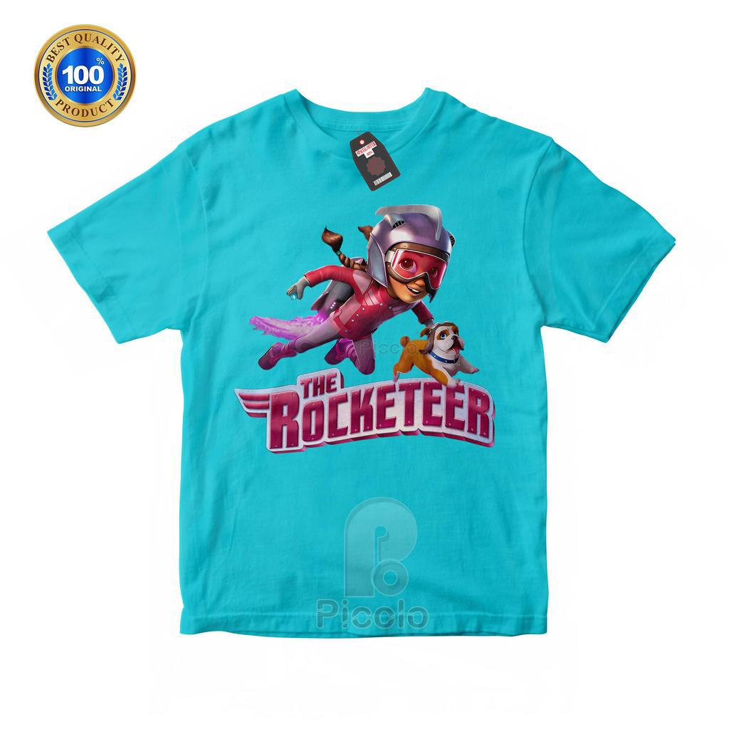 (FREE NAMA) BAJU KAOS ATASAN ANAK MOTIF KARAKTER THE ROCKETEER Bahan COTTUN