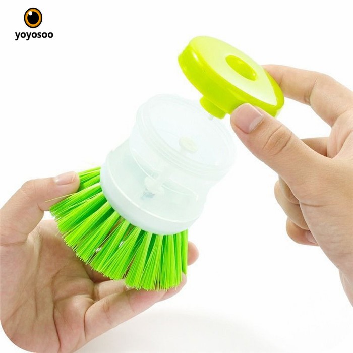 Creative Dish Oil Brush Washing Up Liquid Soap Dispenser Kitchen Utensil Clean Brush-yoyosoo