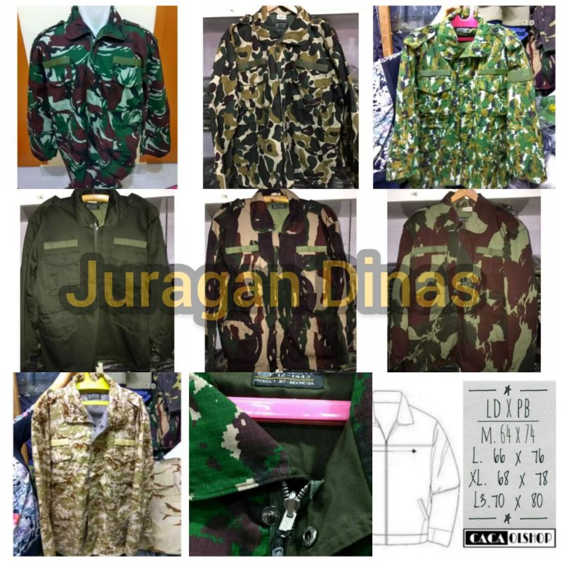 Jaket Loreng Exclusive bolak-balik / TNI / NKRI / Kostrad / Marinir / KKO / Kopasus / Hijau Korea