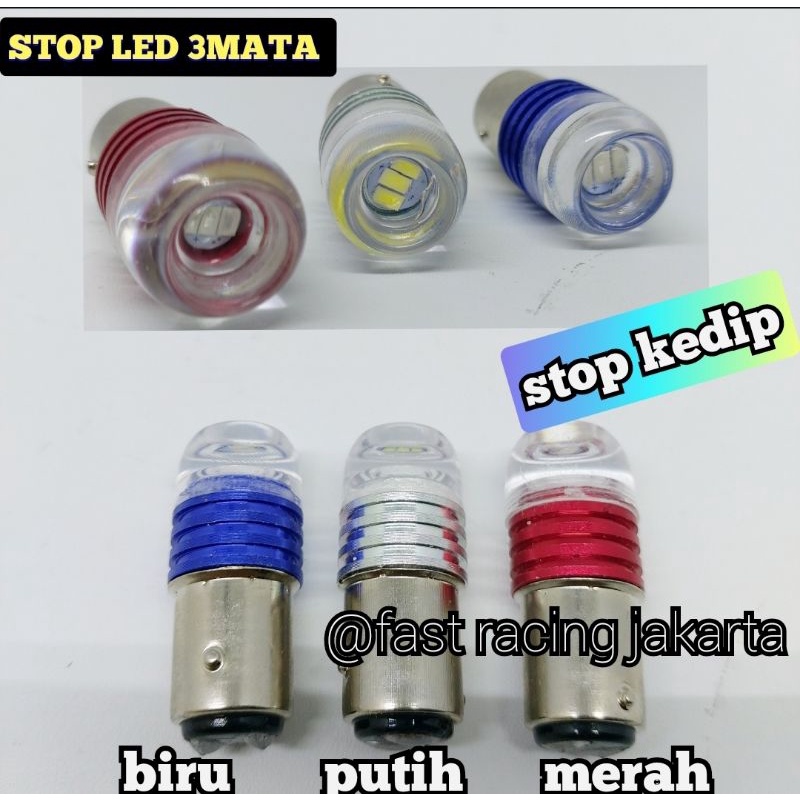 Bohlam Lampu Stop Rem LED Flashing Superbright 12V DC Bebek Matic Boklam Lampu Belakang Depan Stop Rem Stoprem Stoplamp LED Spion Karbon Pilok Hitam Oli Rantai Scoopi Lexi Vario Gear Grand Kharisma Satria Fu Shogun Smash Vega R ZR Jupiter Z Z1 Mx King