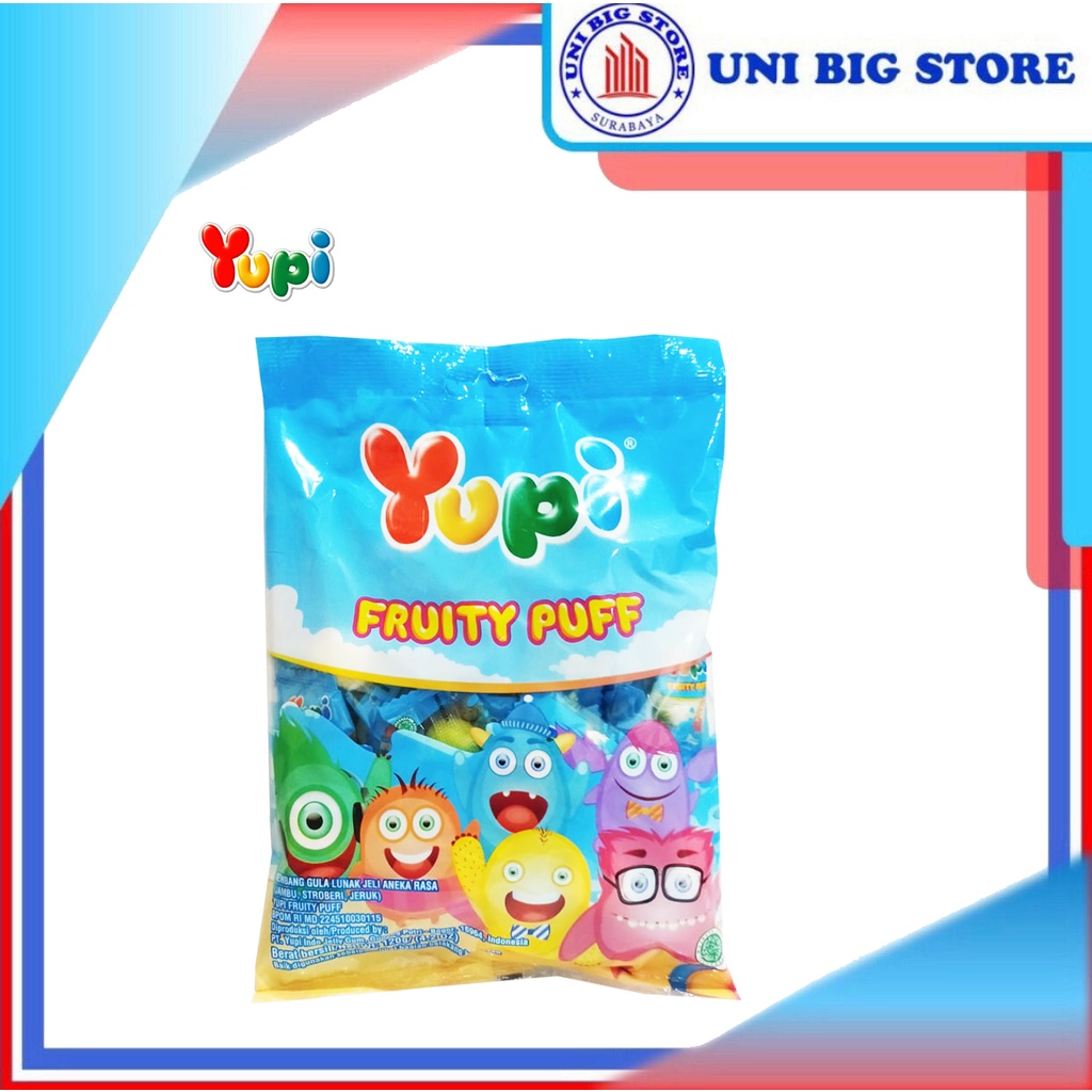 

Yupi Permen Jelly Candy Fruity Puff Bag 120 gr