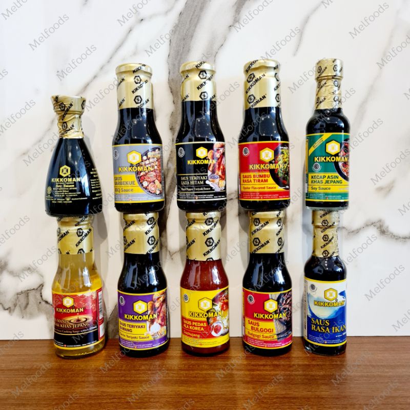 

SAUS KIKKOMAN ALL VARIANT - SOY GOCHUJANG BULGOGI GARLIC TERIYAKI YAKINIKU BLACK PEPPER FISH OYSTER SAUCE SAOS 300 Gr