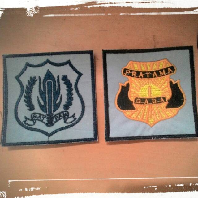 Bordir logo satpam & pratama gada ROMPI
