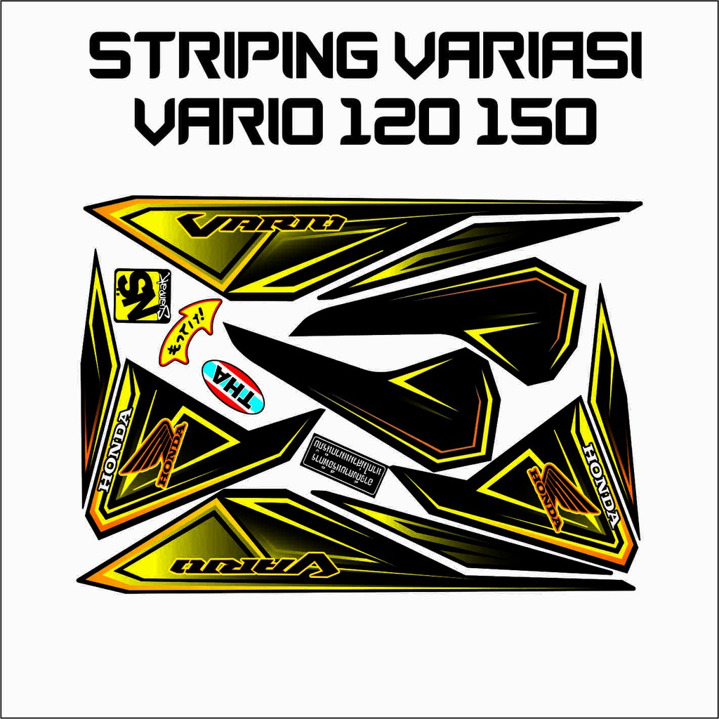STRIPING VARIASI MOTOR VARIO 125 150 VARIASI STICKER MOTOR HONDA VARIO GOLD