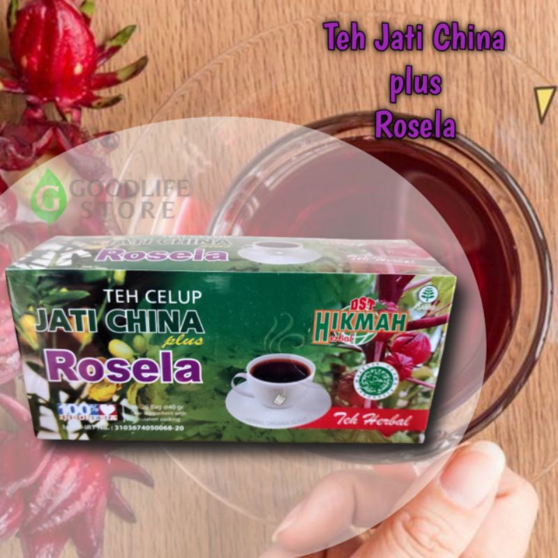 Jual Teh Daun Jati China Plus Rosella Teh Herbal Daun Jati Cina Rosela Shopee Indonesia