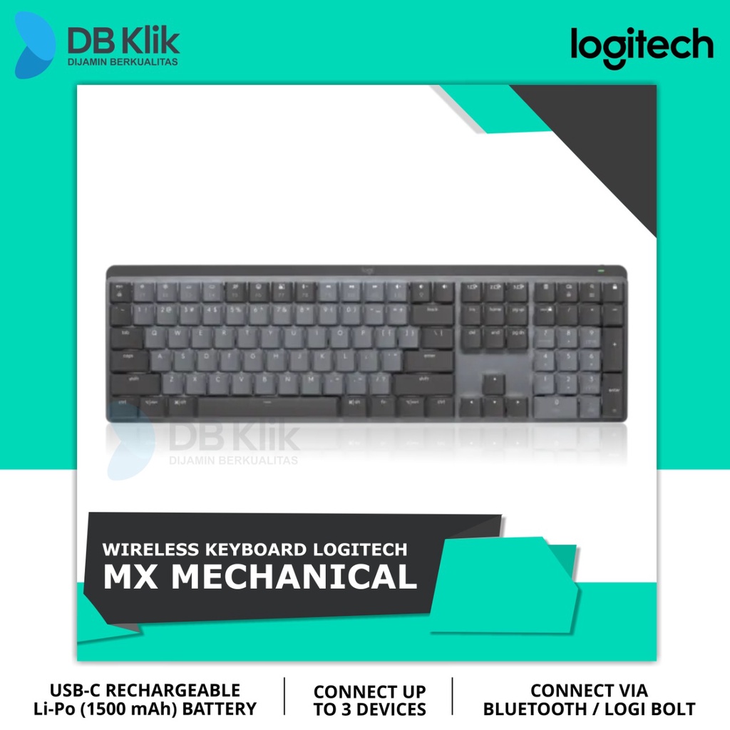 Keyboard Logitech MX Mechanical Wireless + Bluetooth (920-010760)