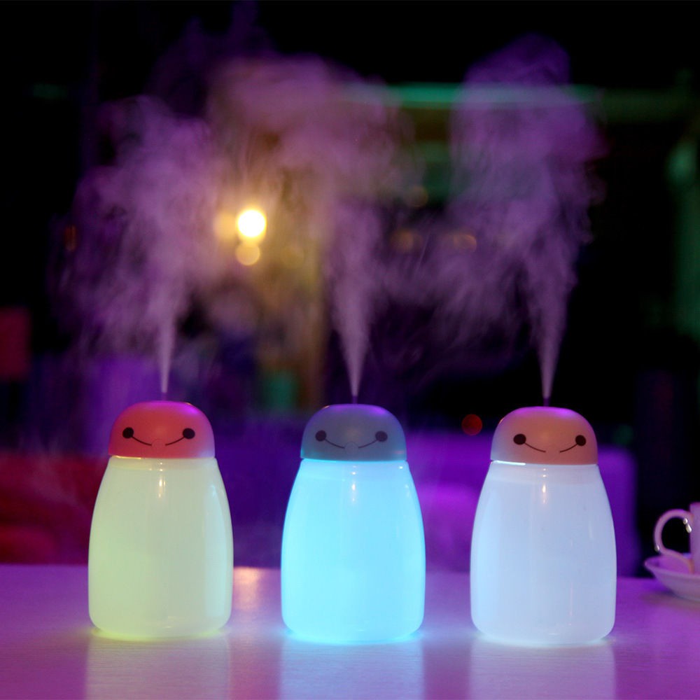 USB Baymax Anion Moisturizing Humidifier Colorful LED -400ML
