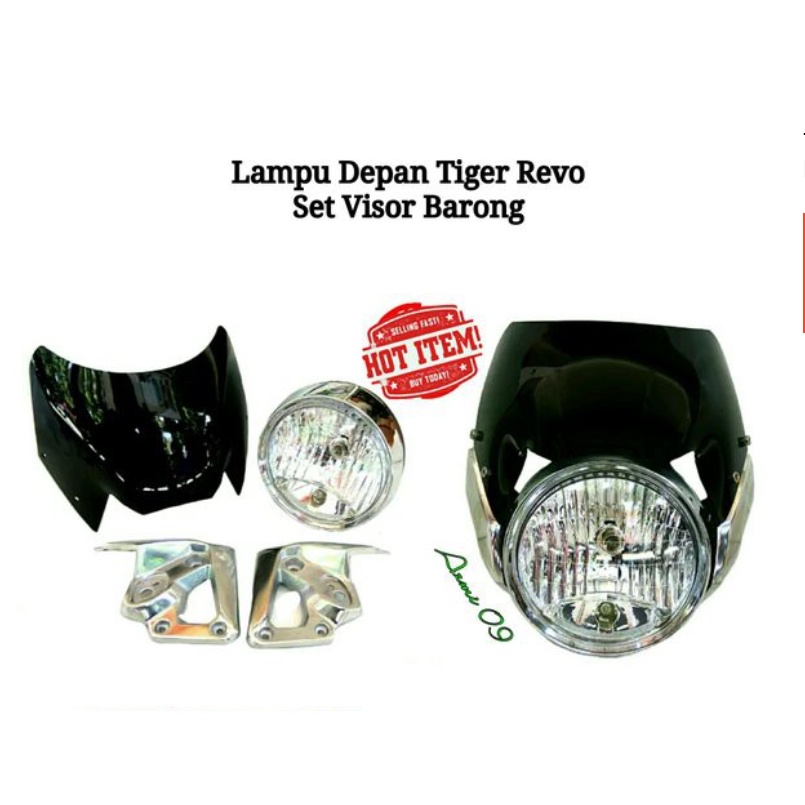 VISOR BARONG KUPINGAN SET LAMPU TIREV TIGER REVO MODEL ORIGINAL