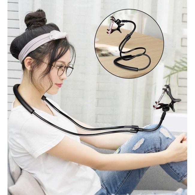 Lazy neck lazyneck cell phone stand mount necklace