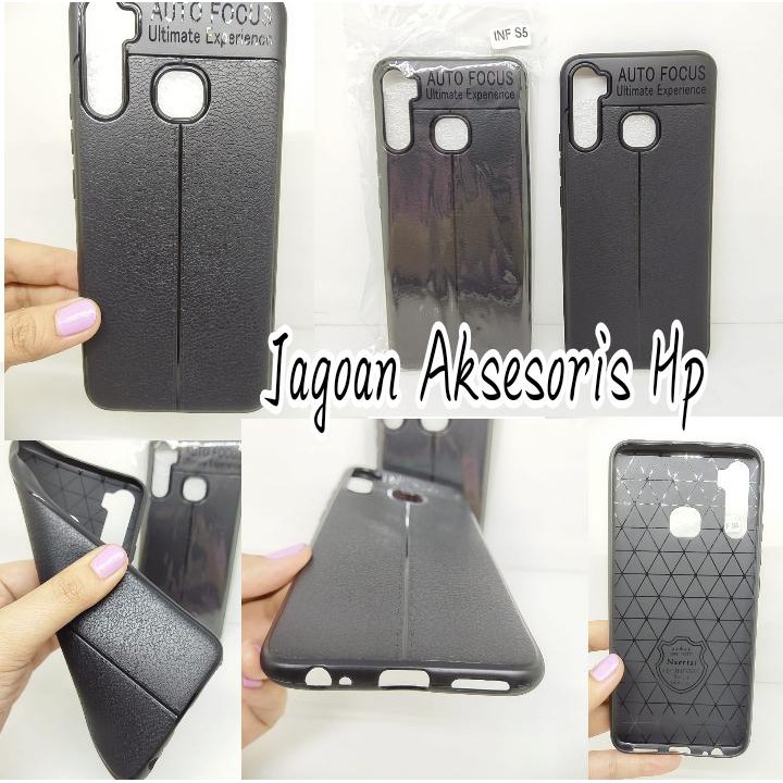 AutoFokus Infinix S5 X652 6.6 inchi Leather Soft Case AUTOFOCUS S5 Lite X652B Motif Kulit Jeruk