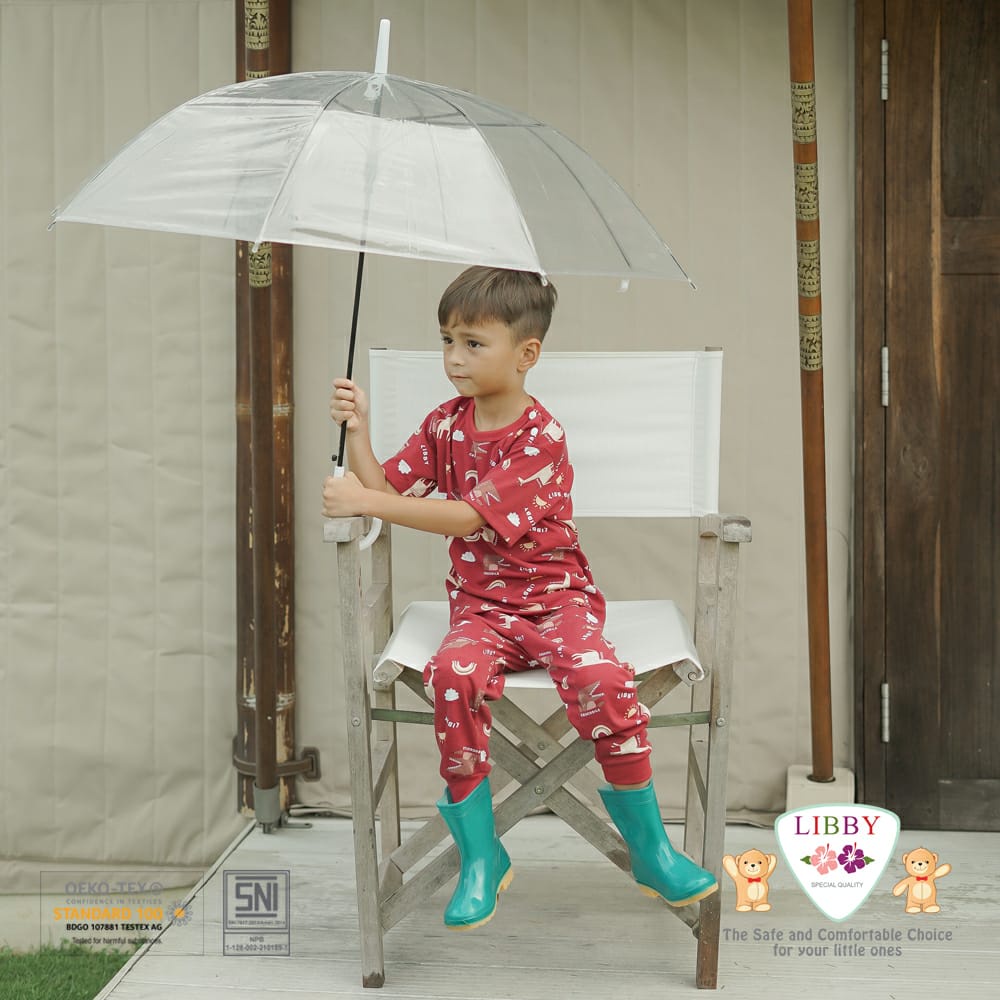 LIBBY BABY - 3STEL ANIMAL WILDNESS Setelan Baju Pendek + Cln Panjang