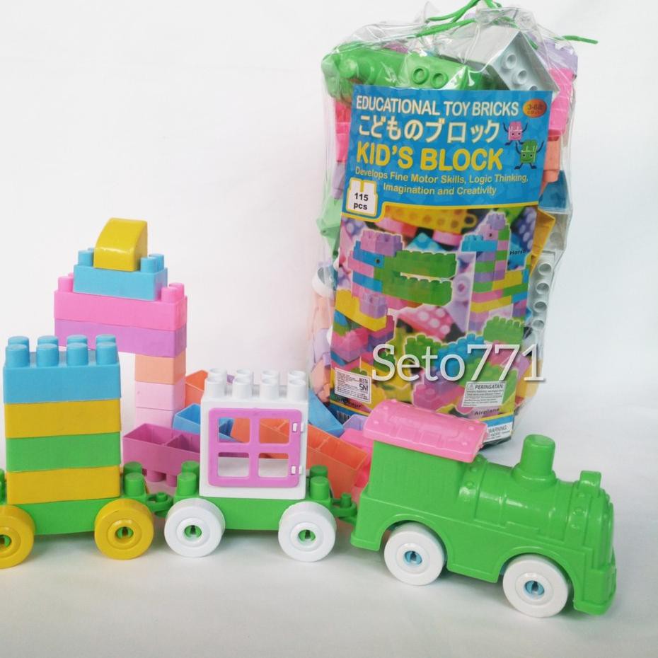 Menarik 115 Kids Block Mainan Lego Puzzle Bongkar Pasang Blok Bricks Puzle Balok Kereta Shopee Indonesia