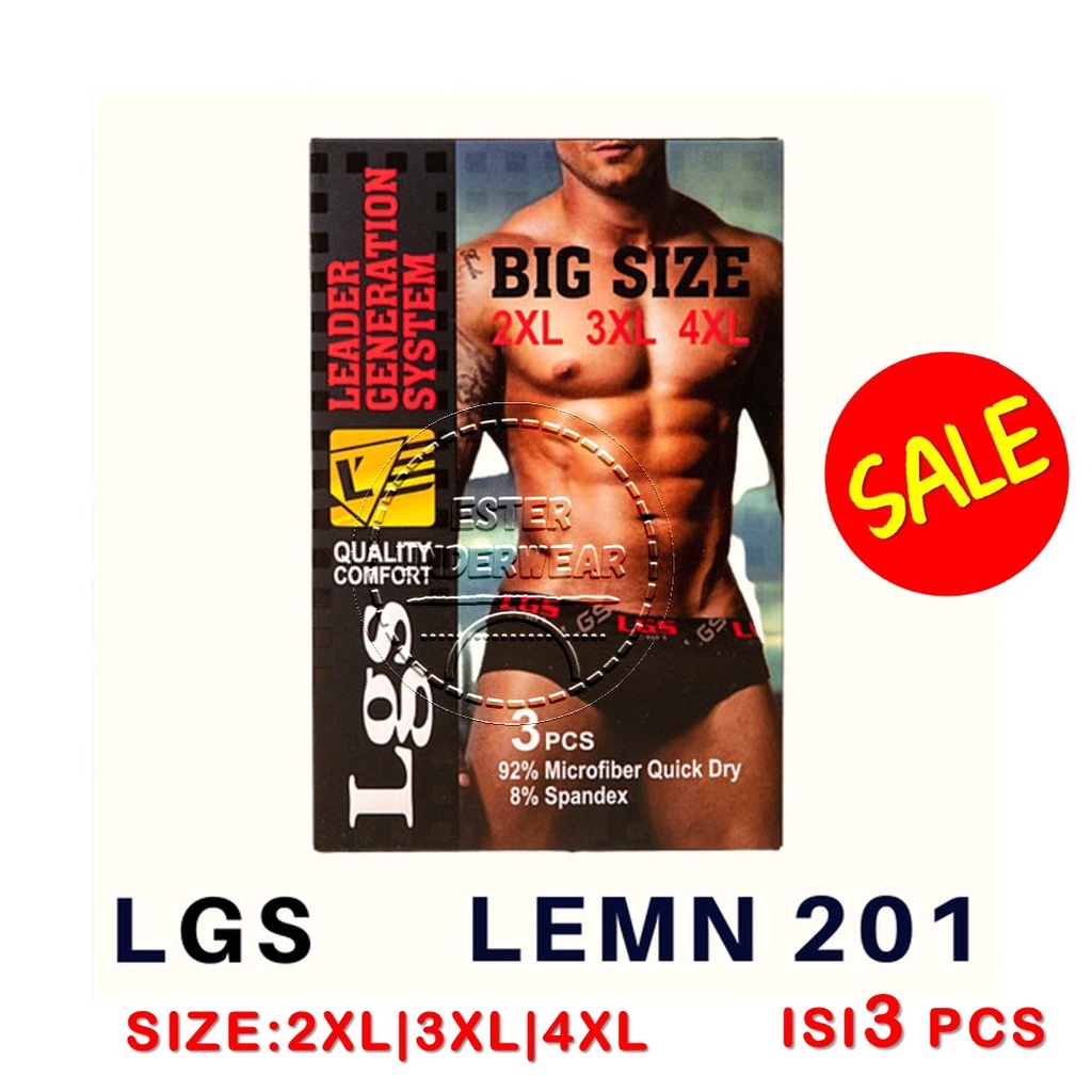 Celana Dalam Pria LGS 201 ISI 3PS|BRIEF LGS BIG SIZE