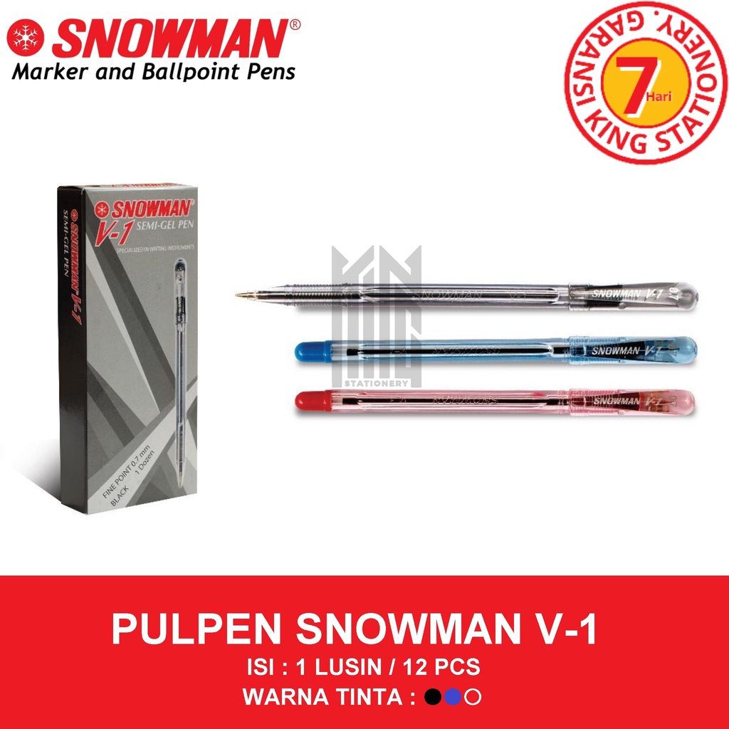 

PULPEN SNOWMAN V1 HITAM/BIRU/MERAH