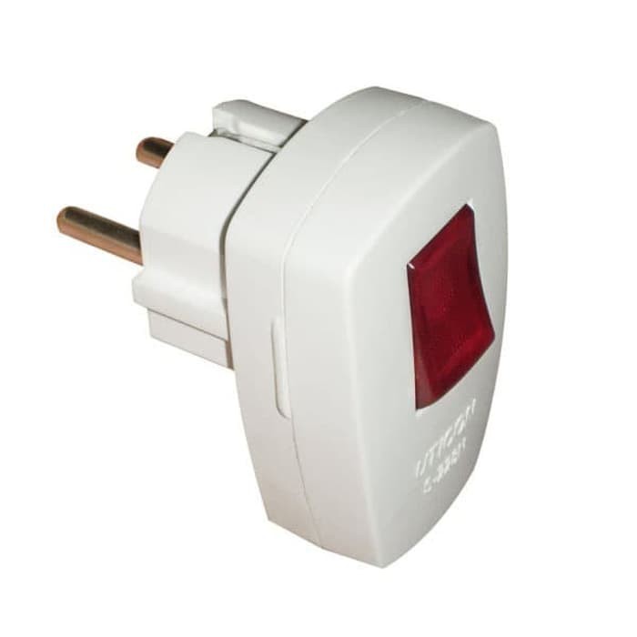 Uticon Steker Saklar Lampu S-228 Plug with Neon S228