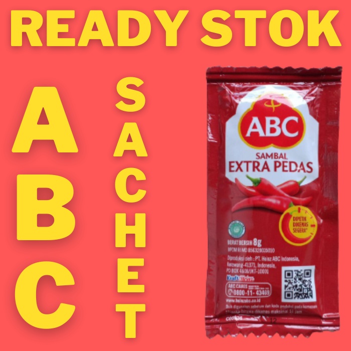 

Saos Sambal ABC Extra Pedas Sachet 8g Satuan per Pcs Murah